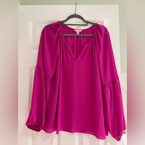 lilly pulitzer charleigh top in xl euc!!